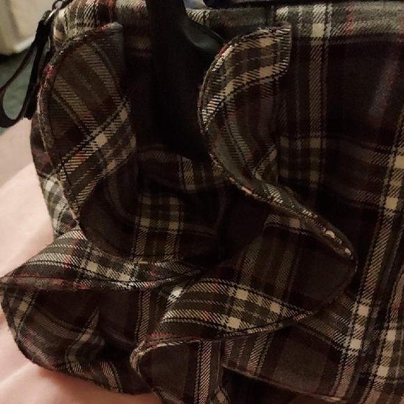Plaid Ruffle Handbag - Picture 2 of 5